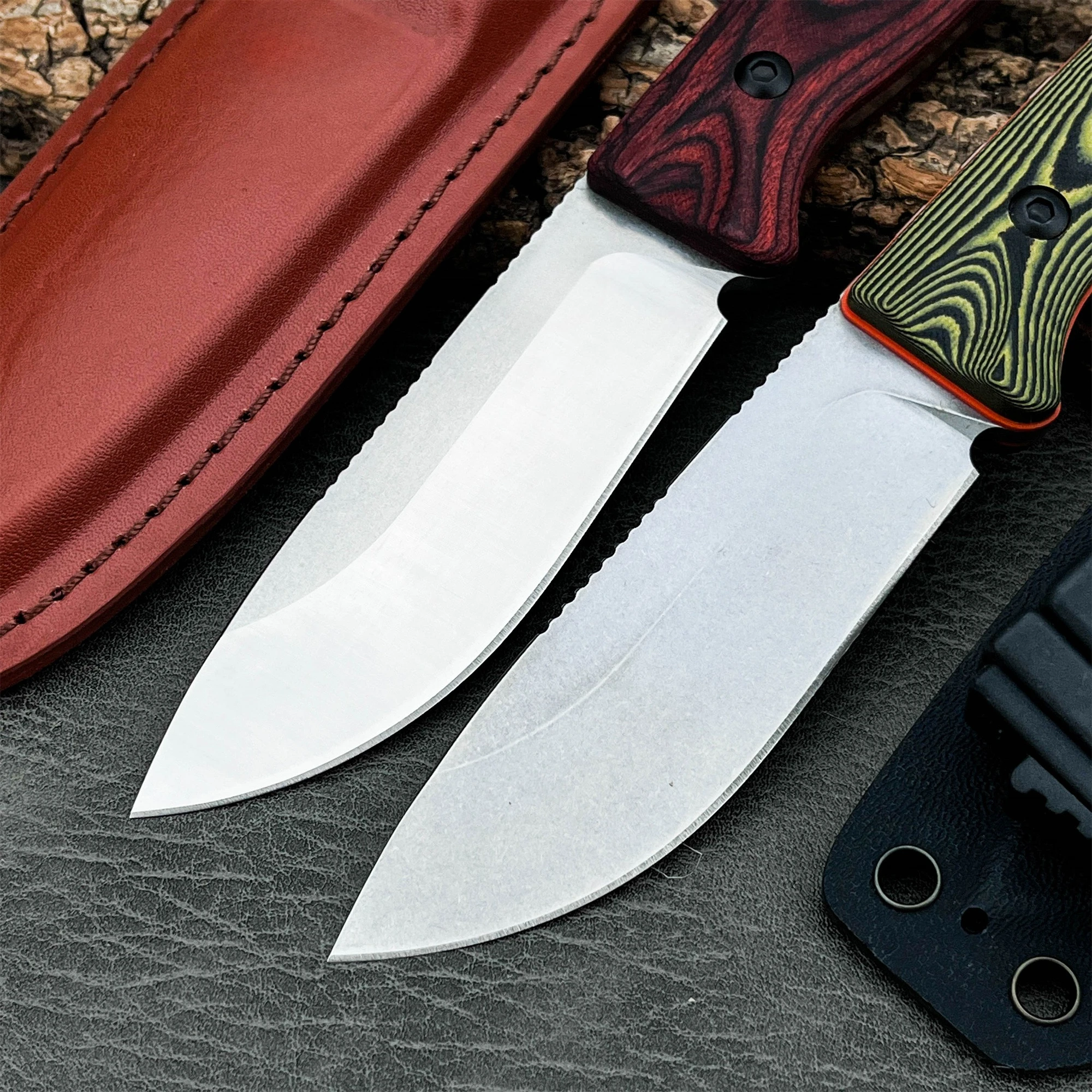 Outdoor Fixed Blade Knife, BM 15002, Sharp Blade with Sheath, Men's Knife. Suitable for Outdoor Camping, Wilderness Exploration