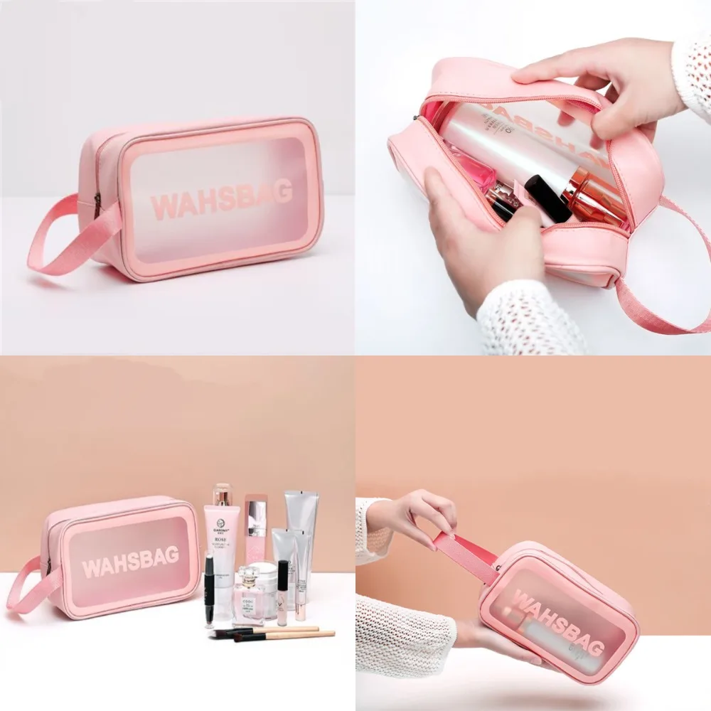 

Portable Waterproof Makeup Organizer Bag with Multiple Pockets, Travel-Friendly Cosmetic Case for Accessories, Brushes & Beauty