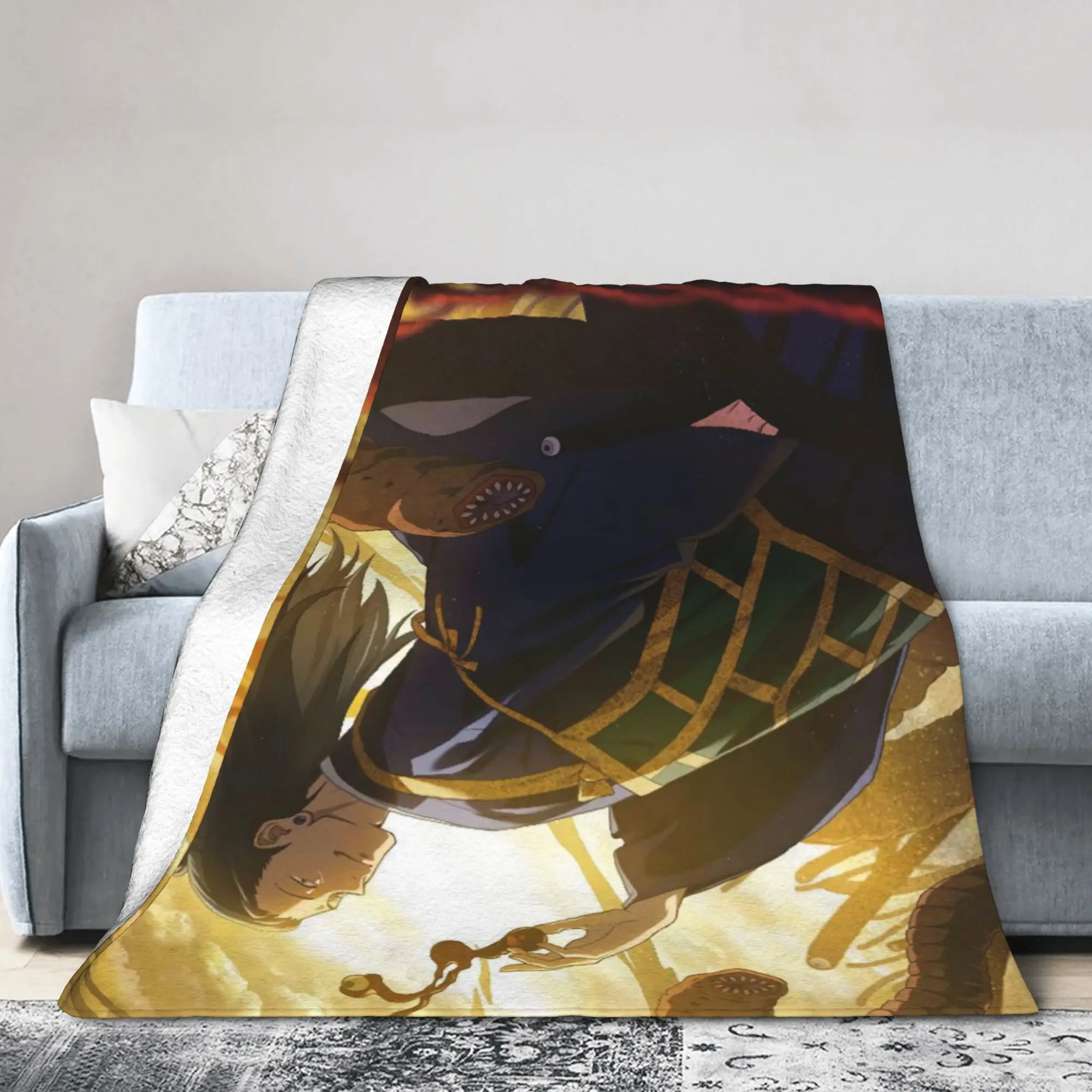 Geto Suguru Jujutsu Kaisen Blanket Quality Warm  Throw Blanket Winter Child Couch Chair Print Bedspread