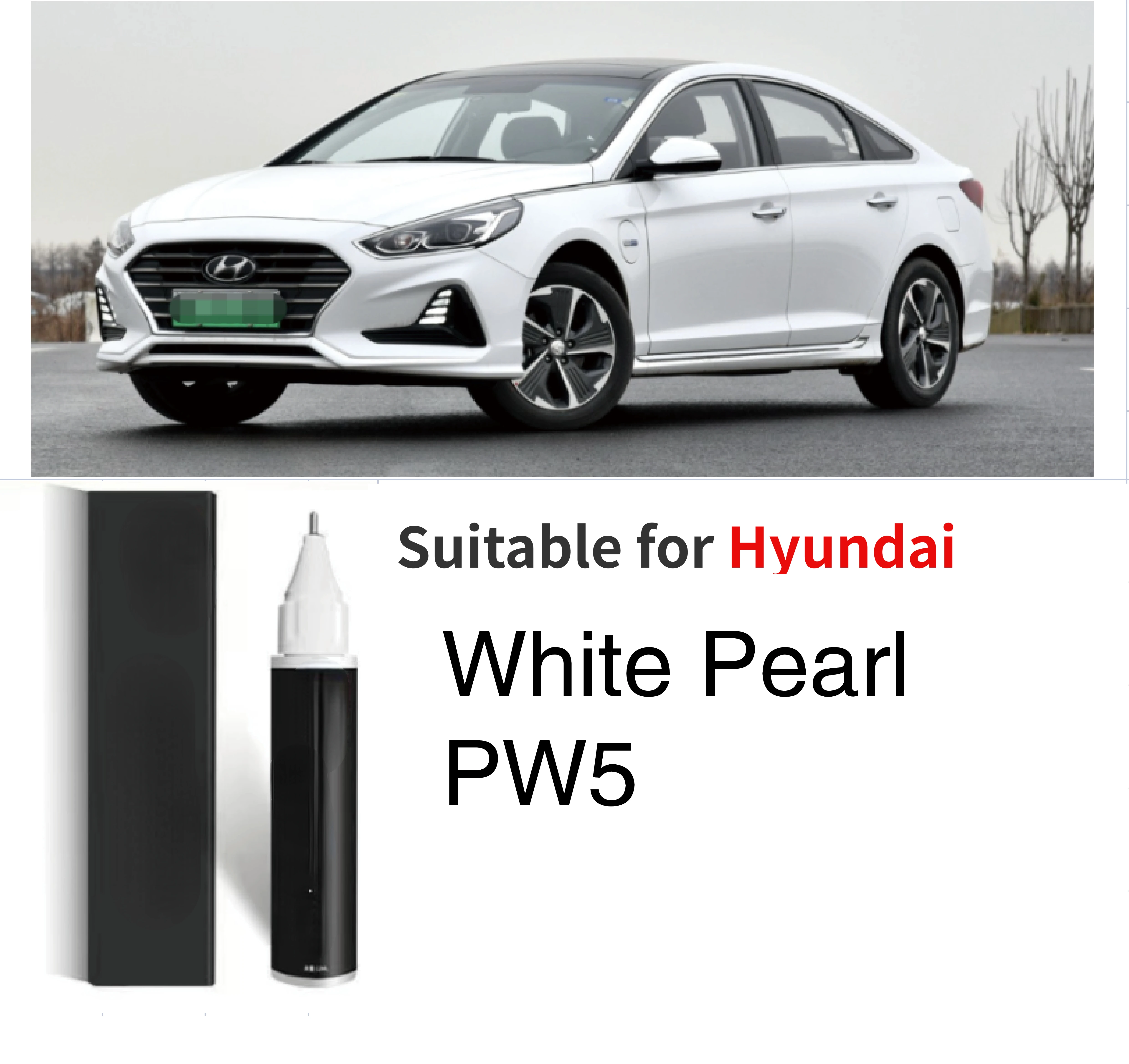 

Подходит для ремонта краски Hyundai, царапин, жемчуг, белый PW5 Noble NW, белый, ярко-белый, RBC, кристалл 7F, PGU WAW