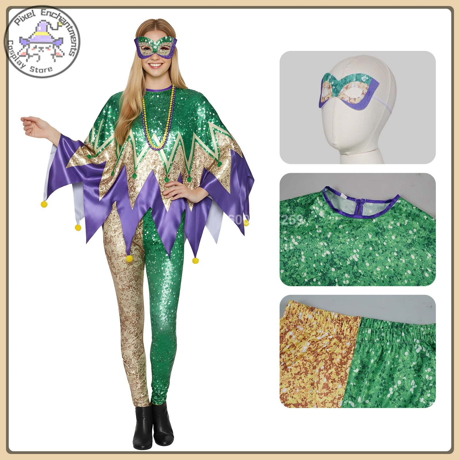 

Halloween Carnival Cosplay Costume Anime Stage Performance Outfit Full Set High Quality Comic Con Party Costume (Adult/Kid)