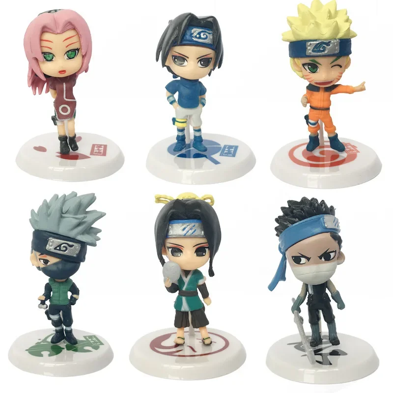 نموذج ناروتو المصنوع يدويًا Q مجموعة من ستة من الجيل الثامن عشر والتاسع عشر عالي الجودة دمية كرتونية هدية عيد ميلاد أنيمي 14 + y #2