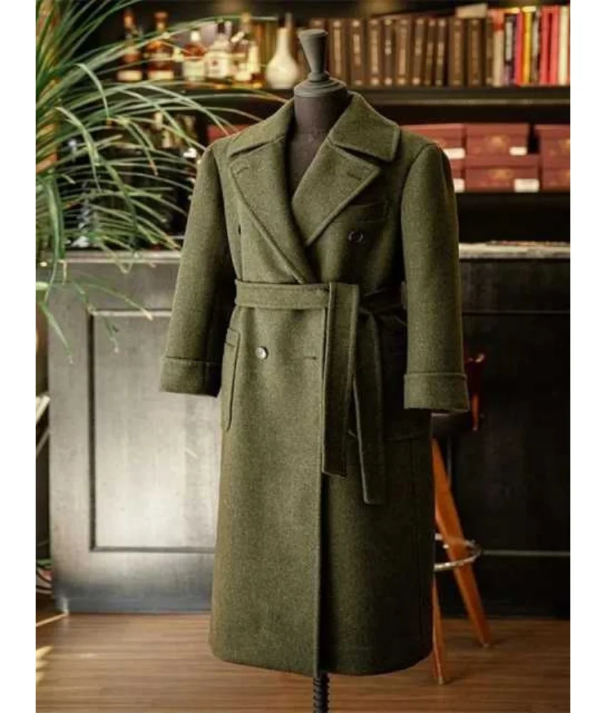 

Temperament Autumn and winter British men's long coat; single men's coat.Men's Stage Costume.traje de hombre elegante boda