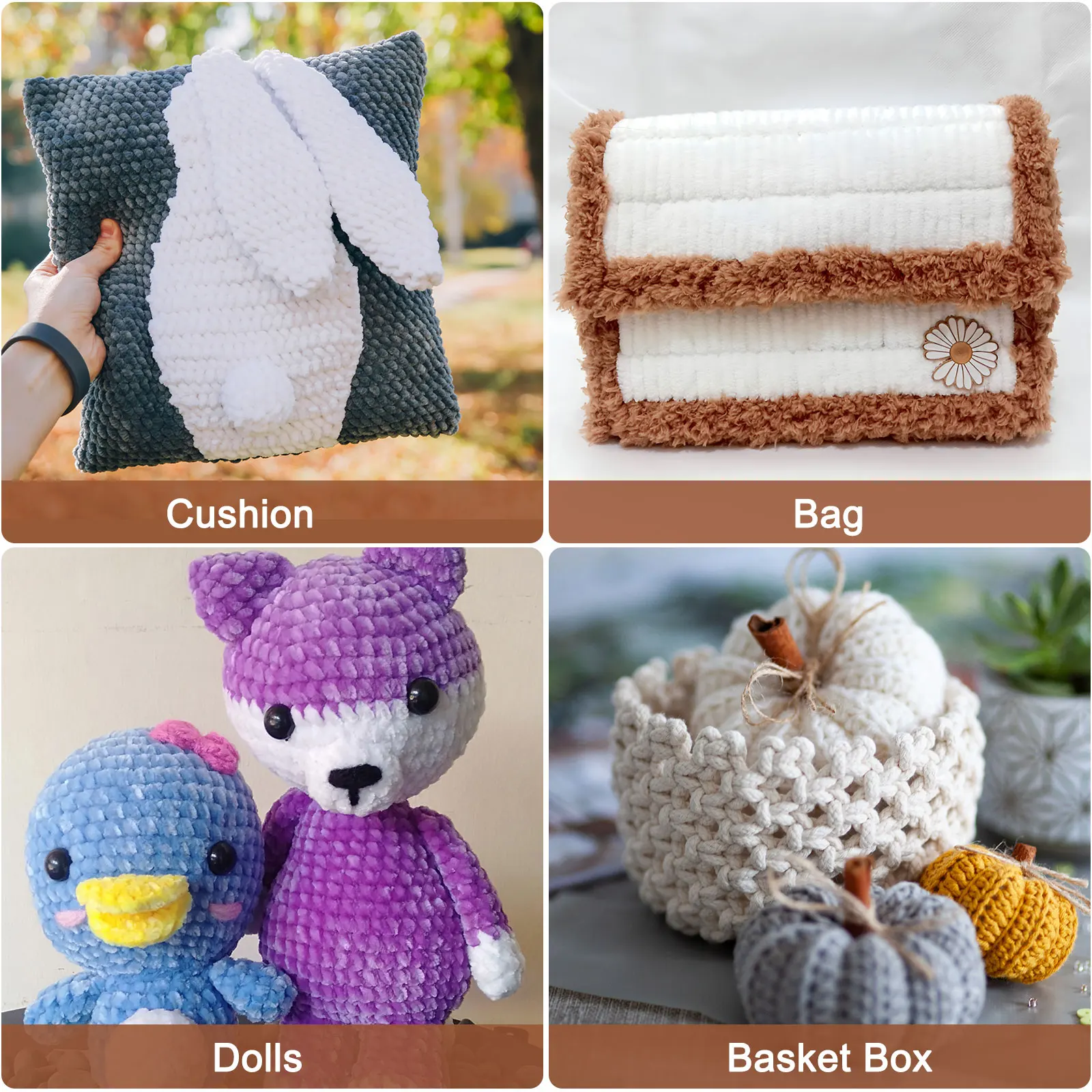 3 matasse di filato di ciniglia, morbido filato per coperta, velluto di poliestere, fantasia, soffice filato per maglieria per sciarpa da tessitura all'uncinetto, bianco
