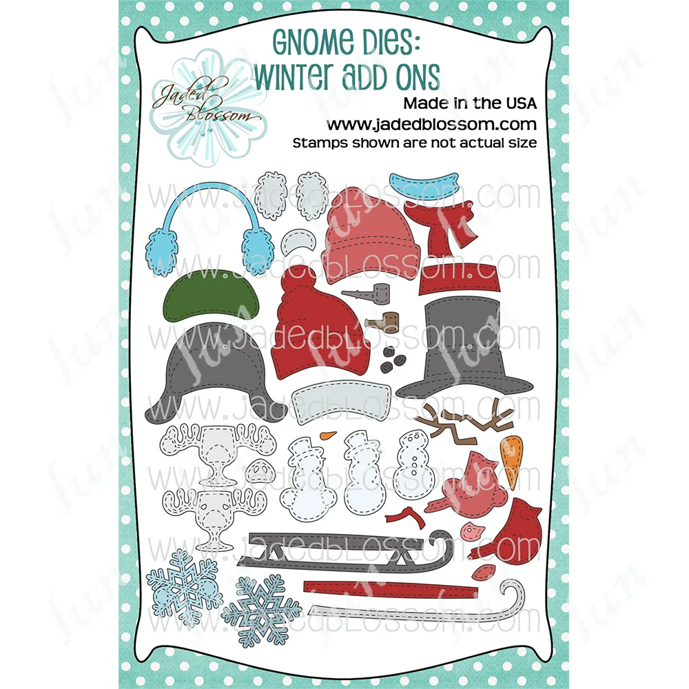 

Gnomes Winter Add Ons Gnome Cutting Dies Stencils for Diy Scrapbooking Photo Album Decoration Embossing Paper Cards Handmade