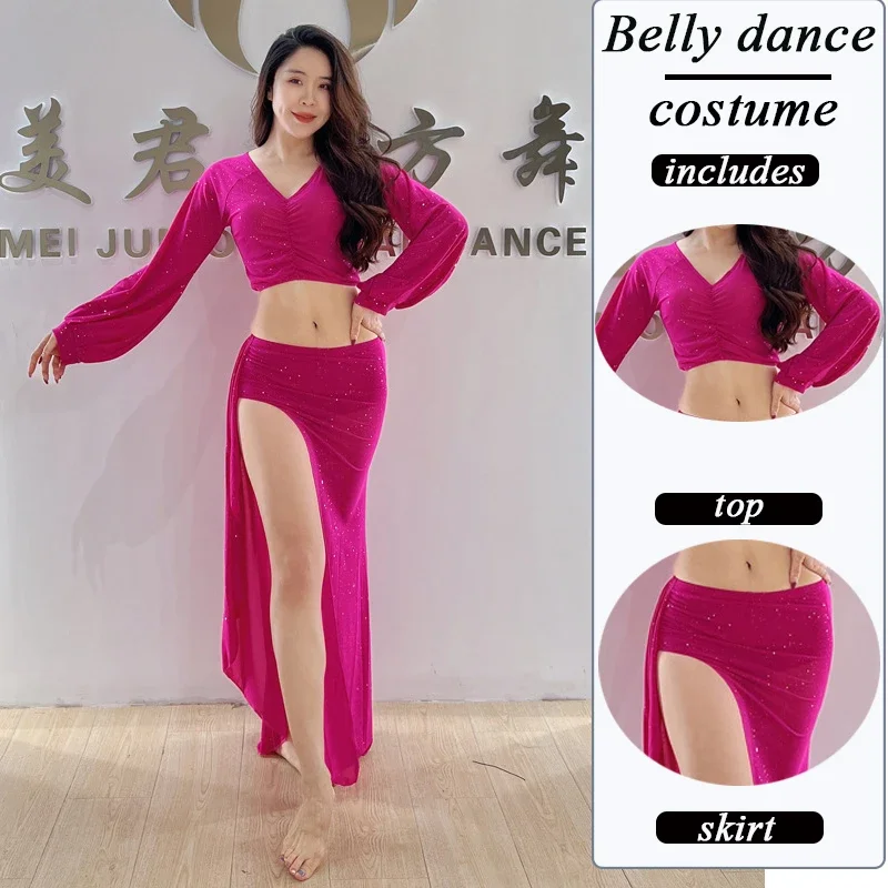 Conjunto de disfraz de palacio real Sexy para mujer para danza del vientre ropa deportiva de rendimiento Oriental Primavera Verano nueva colección de vestidos