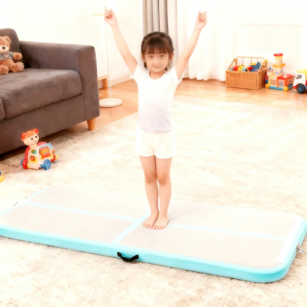 Durable Eco-Friendly PVC Gym Exercise Yoga Air Track Mat Custom Anti-Slip Workout Logo Mat