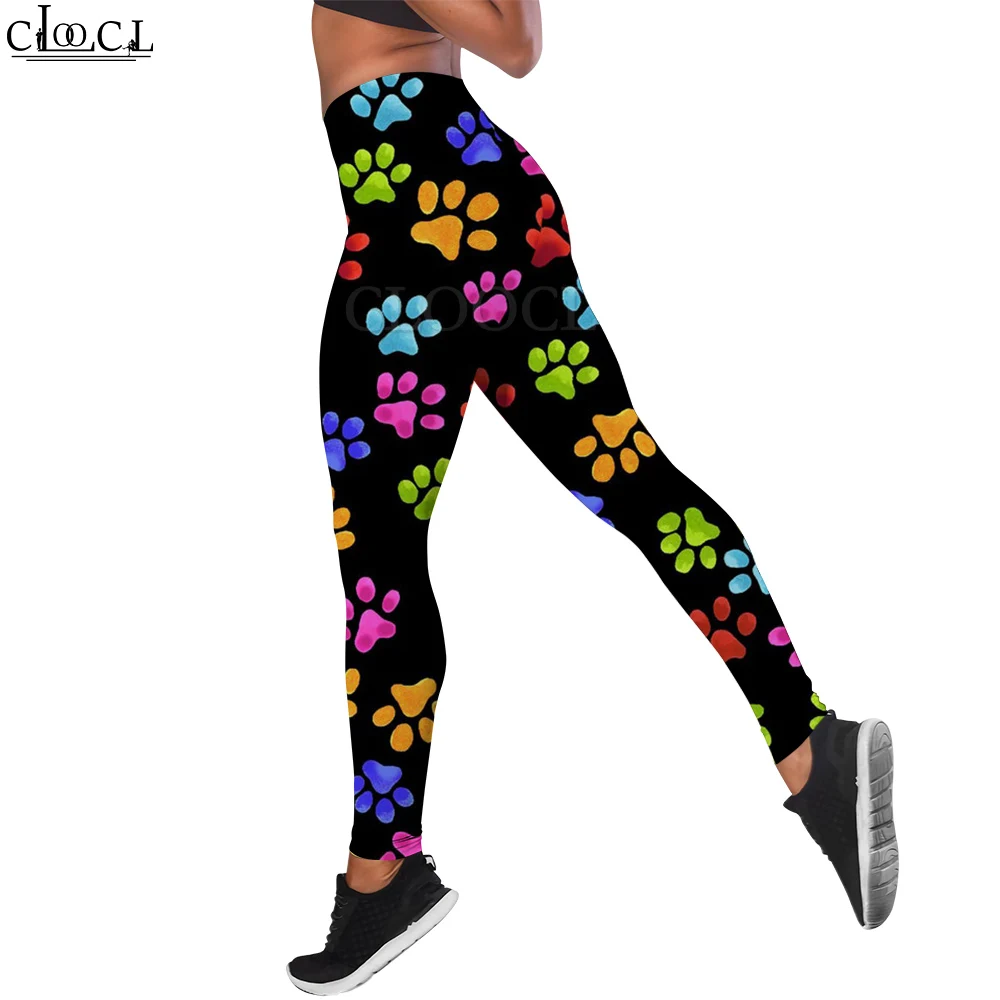 MSIEESO-Leggings femininas com estampa de pata, calças fitness, sudorese apertada, roupas esportivas, leggings push-up, calças de ginástica, moda