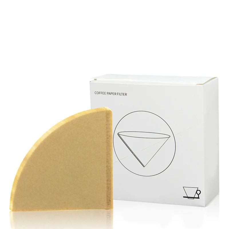 -ABJZ ورق فلتر القهوة المخمر يدويًا ورق فلتر القهوة السميك على شكل مخروطي كوب فلتر الشاي بالتنقيط 50 لونًا أساسيًا