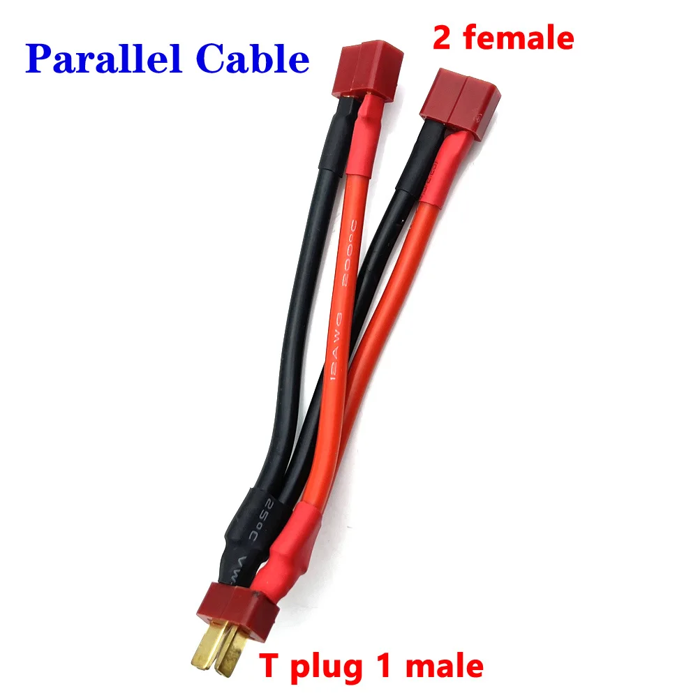 XT90 1 to 2 XT60 to 3 4 Parallel Battery Connector Male/Female Cable Dual Extension Y Splitter Silicone Wire for RC Battery ESC