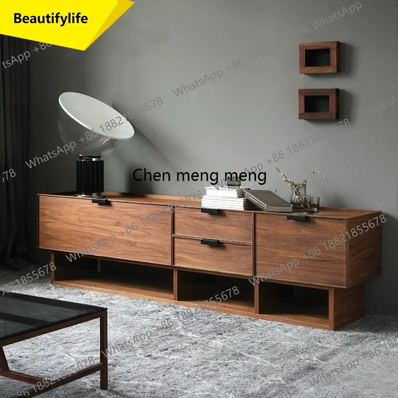 

Тумба под телевизор D02 в скандинавском дизайнерском средневековом стиле, ретро-тумба из ясеня в стиле Варшава.