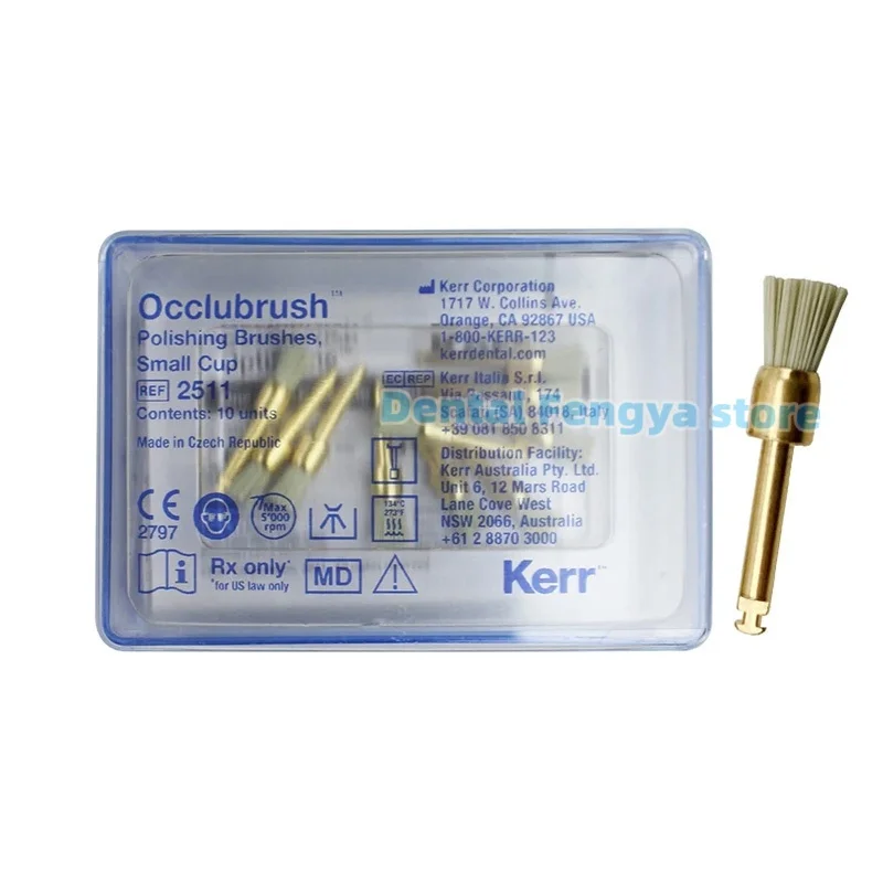 1Box Kerr Occlubrush Polishing Regular &Small Cup Point Dental Kerr Polishing Cup & Point Brush Assorted Set For Composite Resin