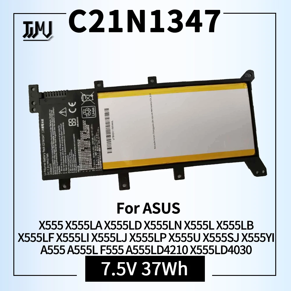 C21N1347 Laptop Battery for ASUS X554 X555 X555U X555L A555L A555LD F550 F554 F555 K555 K555L K555Z R556 R557 V450 VM510 VM590