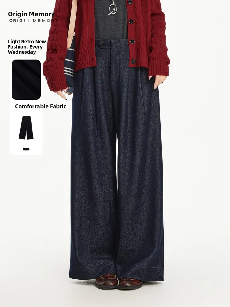 

High Waist Straight Leg Wide Leg Jeans Memory's Start Winter 2025 New Sle Casual Loose Fit Stand Edition Ladies Jeans