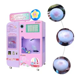 Commercial Dispenser Vending Machine for Sweet Cotton Candy with Semi Automatic Sugar Robot