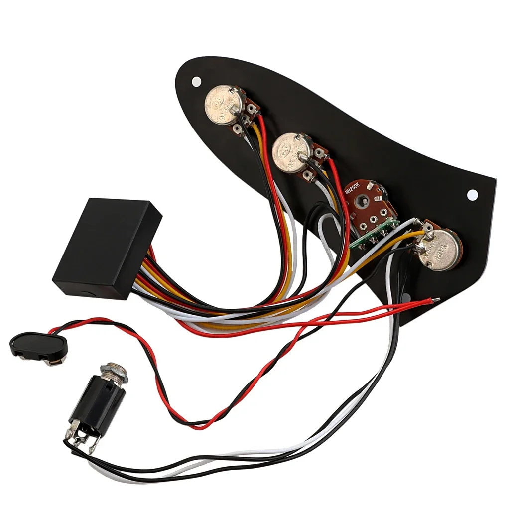 1 x Bass Guitar Loaded Control Plate Preamp Prewired Control Plate with Wiring Harness Guitar Parts & Accessories