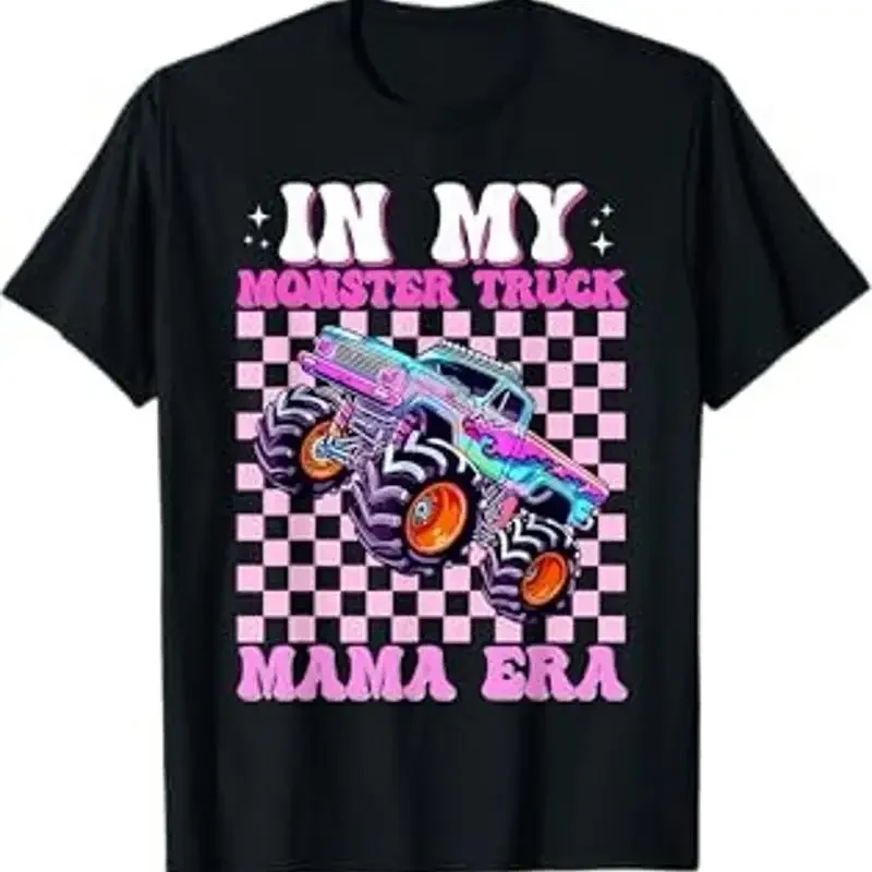Camiseta Groovy In My Monster Truck Mama Era Mom