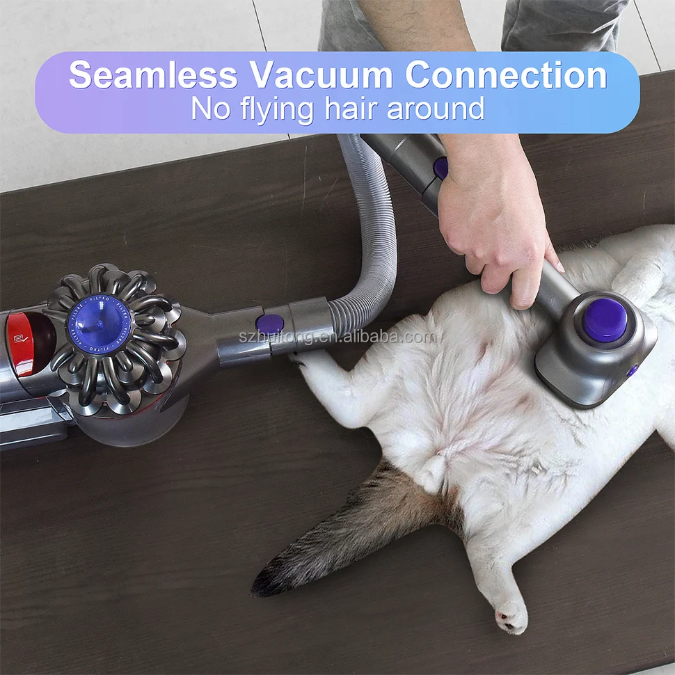 2-in-1 Versatile Pet Grooming Kit with Two Interchangeable Combs Compatible with Dysons V15 V11 V10 V12 V7 Dog Vacuum Brush