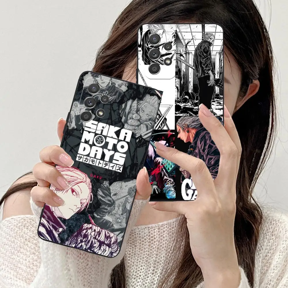 Funda para teléfono Sakamoto Days Gaku para Samsung Galaxy M55 54 42 35 34 33 32 23 22 15 14 13 12 F55 5G, funda colorida de lujo para teléfono inteligente