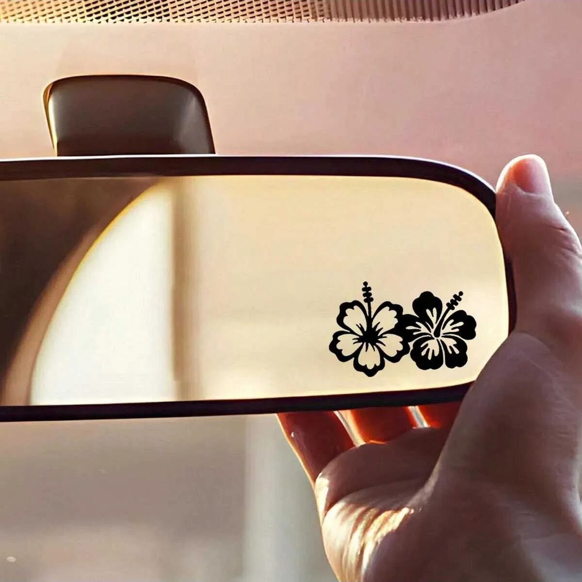 

1 Pack Car Mirror Stickers, Car Mirror Decals, Vinyl Car Stickers, Multicolor, Car Decoration Accessories