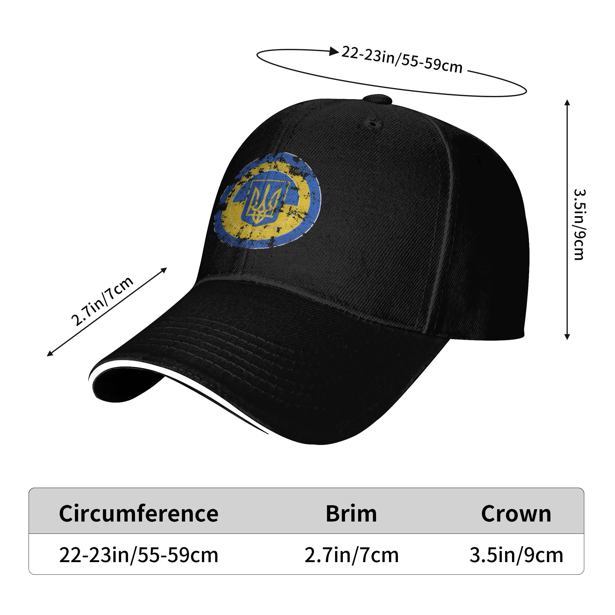 Summer Casual Baseball Cap Ukrainian Tryzub Ukraine Flag Outdoor Sport Trucker Hat For Men Women Streetwear Baseball Caps