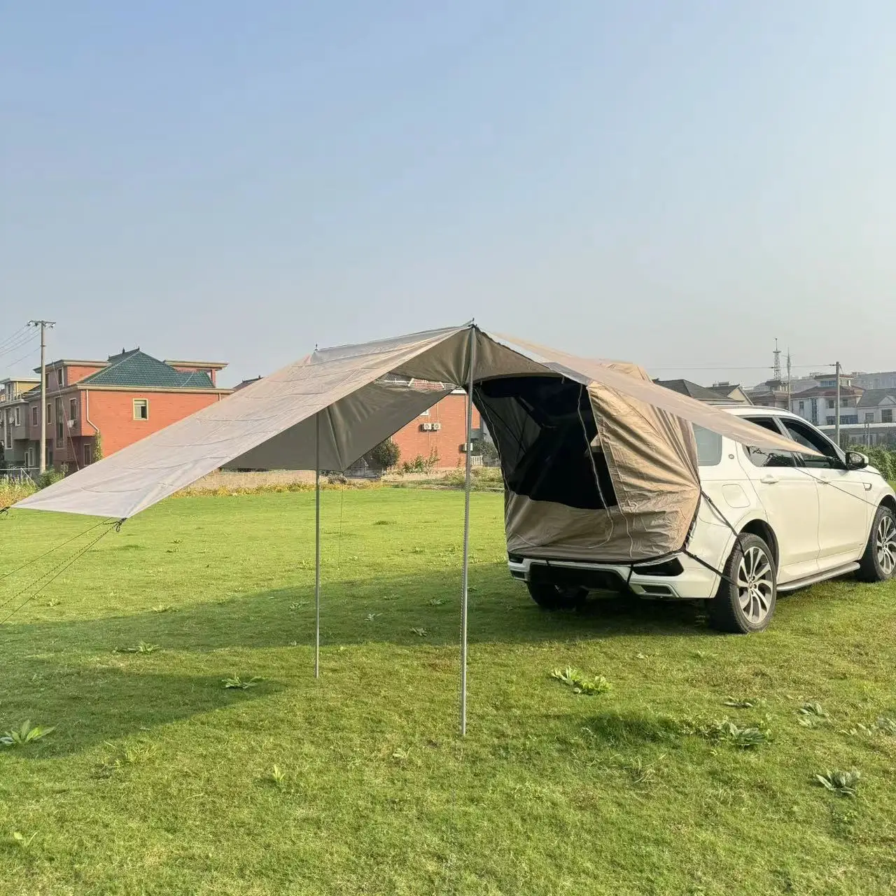 Outdoor SUV Four-season Self-Driving Tour Barbecue Camping Car Rear Extension Tent Sunshade Rainproof Quick Automatic Opening