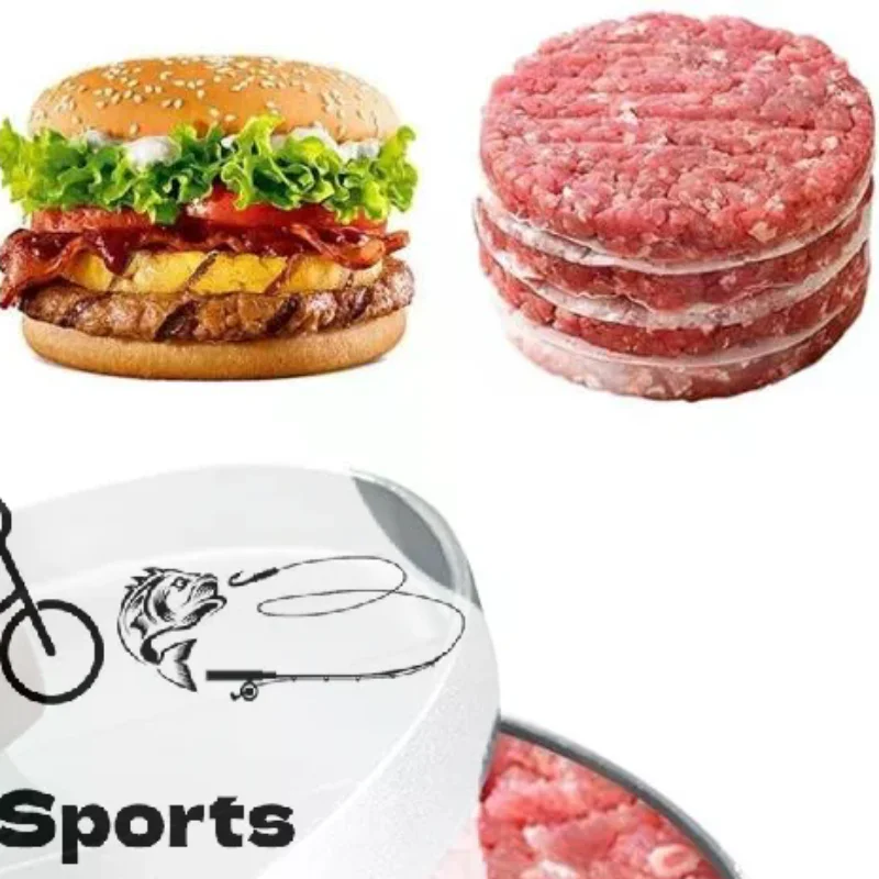 Non Stick Aluminum Burger Press With Ergonomic Wooden Handle Perfect For Home Kitchen Backyard Barbecue