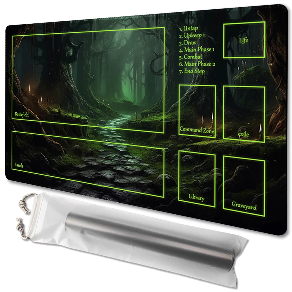 

Woodland Spirit - Board Game TCG Playmat Table Mat Game Size 60X35 CM Mousepad Compatible for MTG CCG