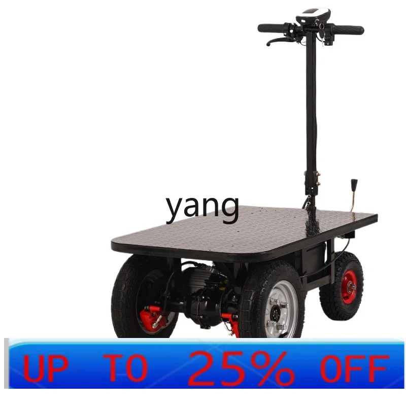 

LTT folding electric flatbed truck pulling cement salad cargo small pallet truck trolley