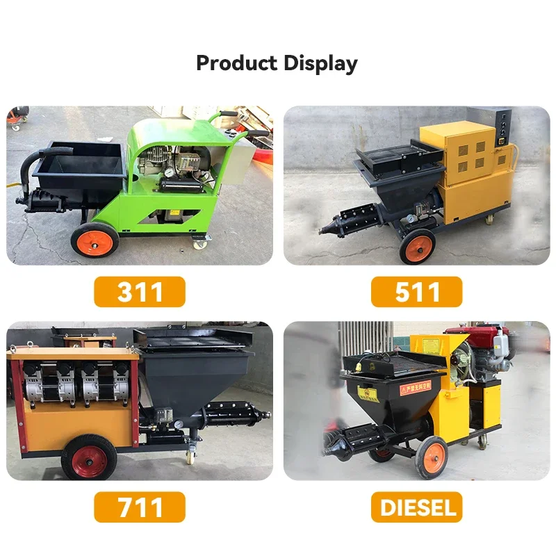 High Efficiency Cement Mortar Spraying Machine Wall Spraying Putty Machine