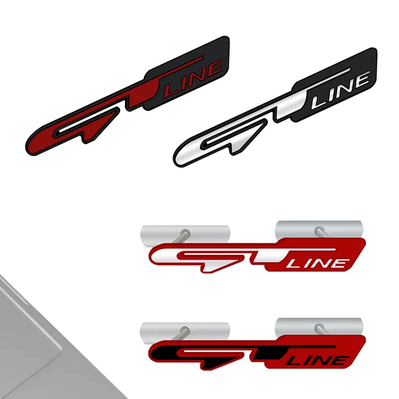 For KN GT LINE Grille Emblem CEED Sportage Seltos RIO Stinger Sorento Cerato K5 Soul K2 3D Decals Sticker Rear Trunk Badge Logo