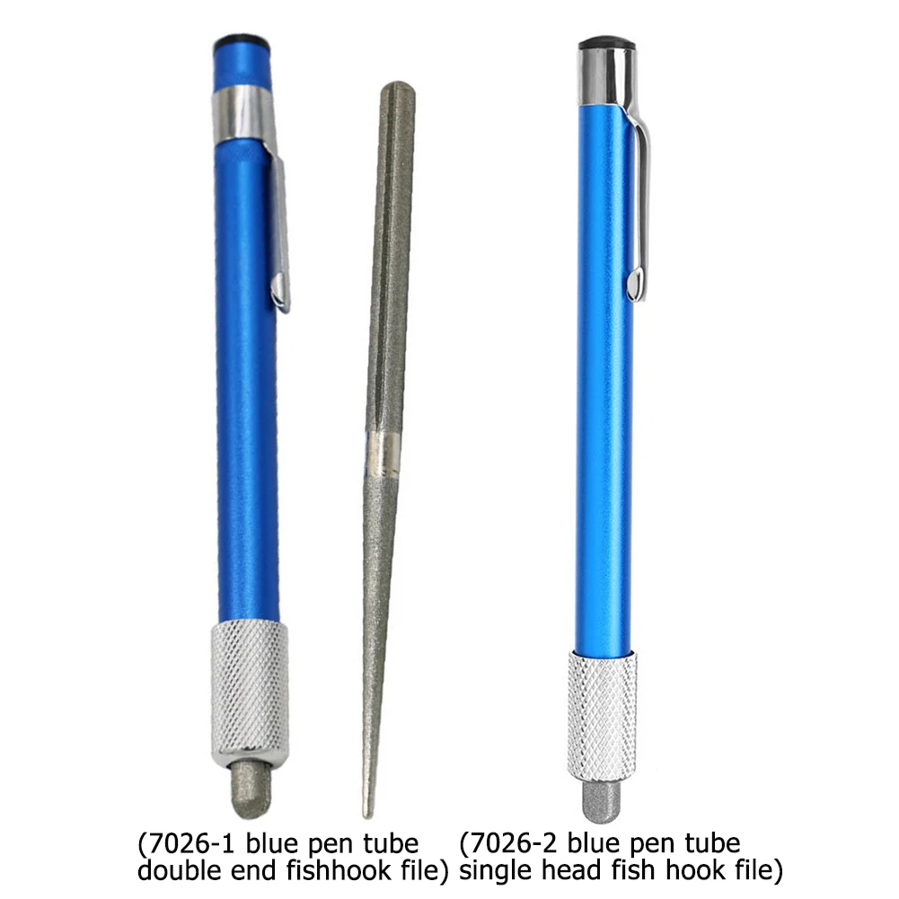 Multifunctional 400 Mesh Fishing Hook Double-Headed File Diamond Pens Shaped Knife Sharpener for Outdoor Fishing