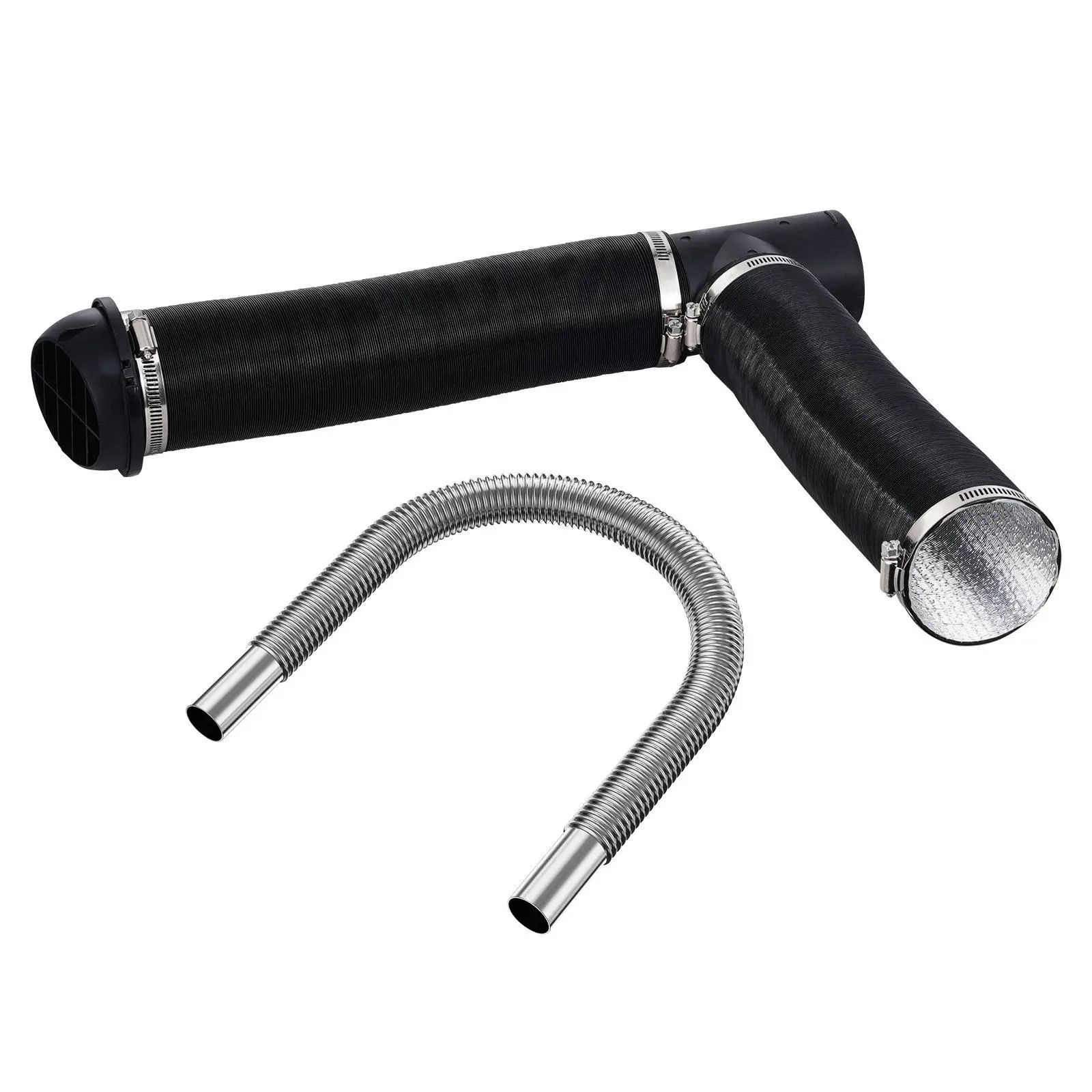

3" Diesel Heater Pipe Ducting Set with Extendable Air Hose and 1" Stainless Steel Exhaust Pipe for 2KW 5KW 8KW Parking Heater