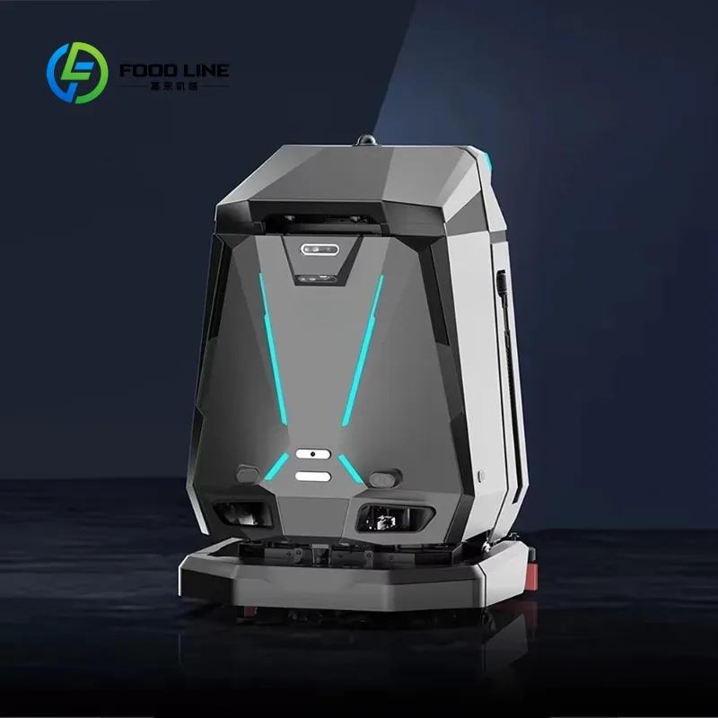 Heavy-Duty AI Robotic Floor Scrubber 29kg Down Pressure, Oil & Grease Removal for Factory, Mall, Hospital Commercial Cleaning