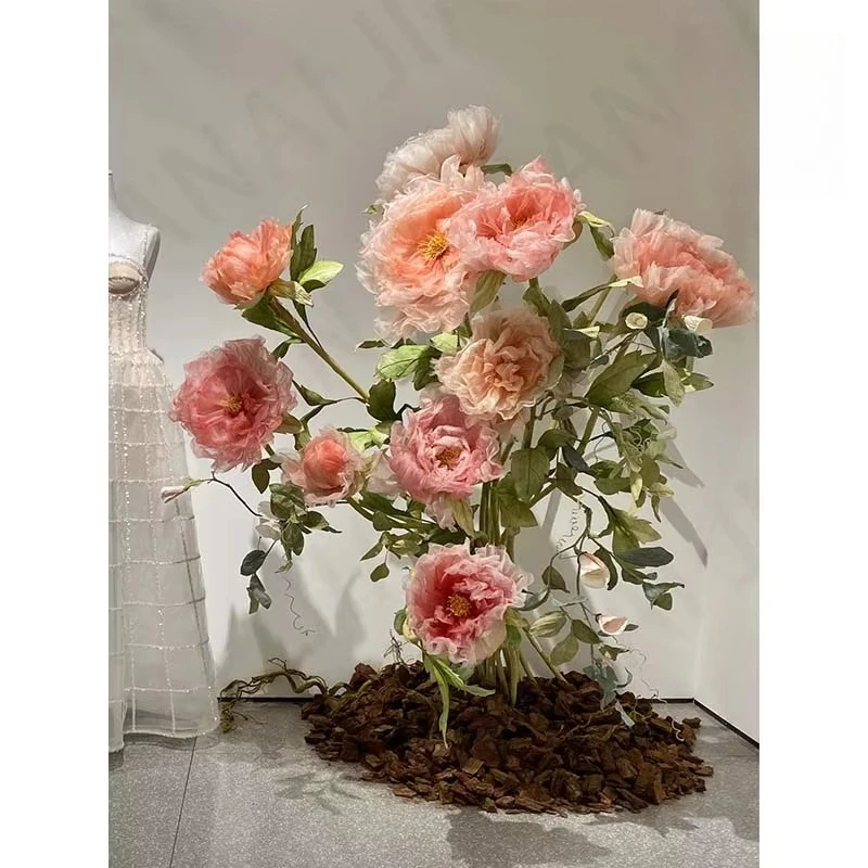 Large Artificial Giant Lily Bouquet Christmas New Year Thanksgiving Spring Festival Ornaments Flower Wreath