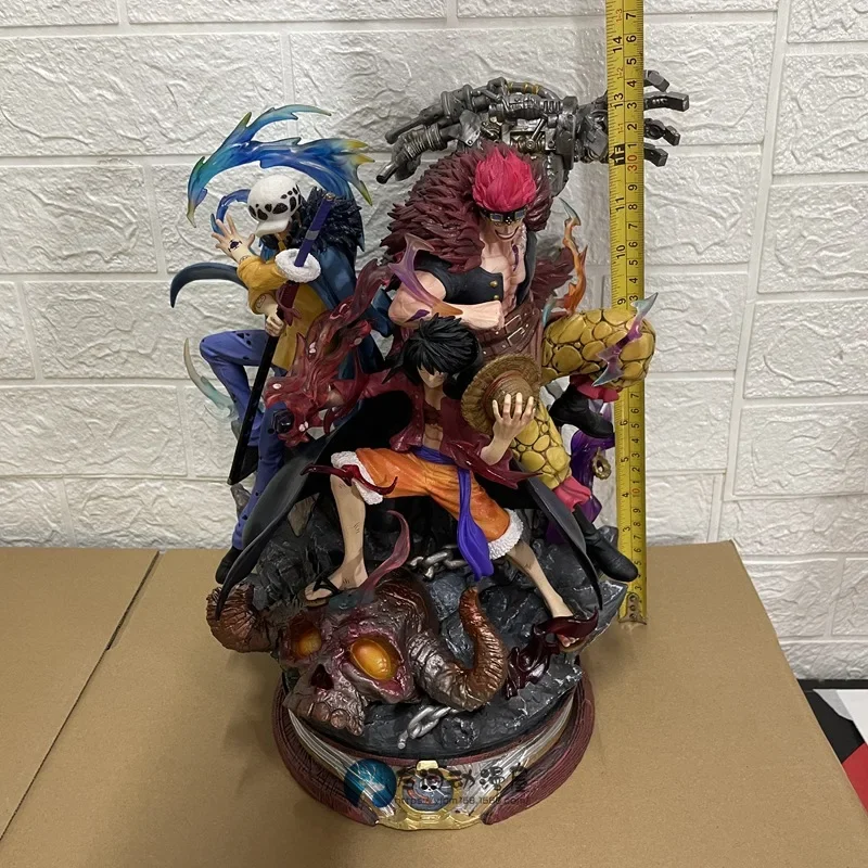 One Piece PVC Action Figurine, Anime Figure Estátua, Modelo de Coleção, Lei Luffy, Eustass Kid, A Ilha dos Fantasmas, Capitães, 35cm