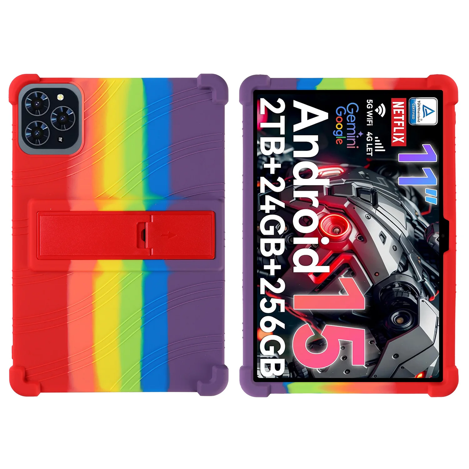

For FASTWD B0FRZZ4C68 11 Inch Tablet Case,Soft Silicone Adjustable Stand Shockproof Kids Friendly for FASTWD B0FRZZ4C68 Tablet