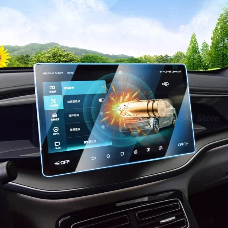 

For BYD QIN PLUS DMI/EV Car Navigation Tempered Film Central Control Modified Scratch-proof Protective Instrument Accessories