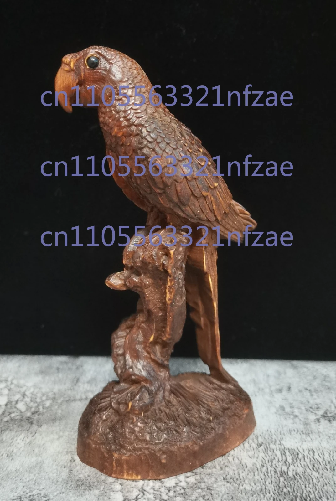

Collection Hand Carved Boxwood Wood Parrot Statue hand piece table decor netsuke