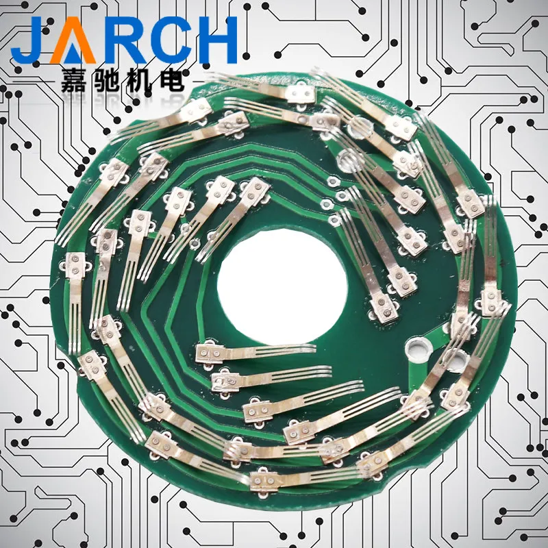 Ultra-thin PCB Disc-type Conductive Slip Rings 3-6-12-channel 12-50mm Customizable Separable Rotating Collector Rings