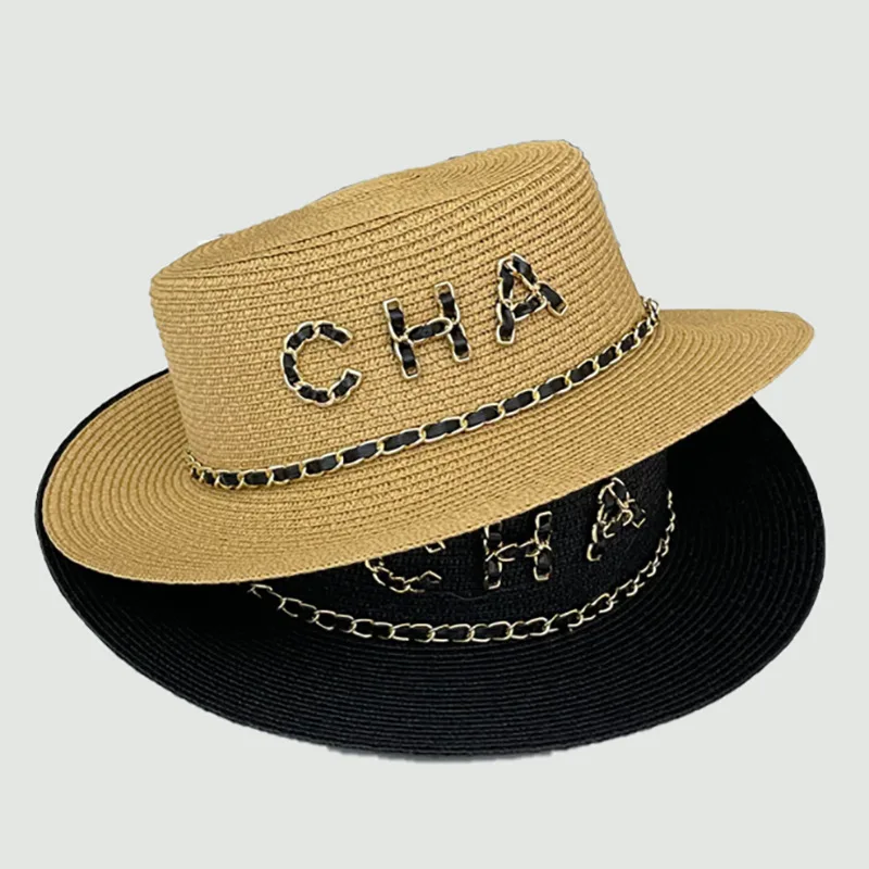 Hat For Women Panama Hat Summer Beach Hat Female Casual Lady Girls Flat Brim Straw Cap Girls Sun Hat Chapeu Feminino  Straw Hat