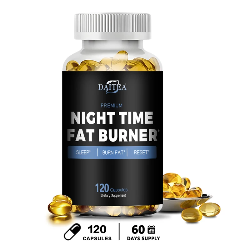 

Daitea Night Fat Burning Supplement - with Vitamin D3, Green Coffee Beans, Green Tea, Natural Plants - Sleep & Weight Management