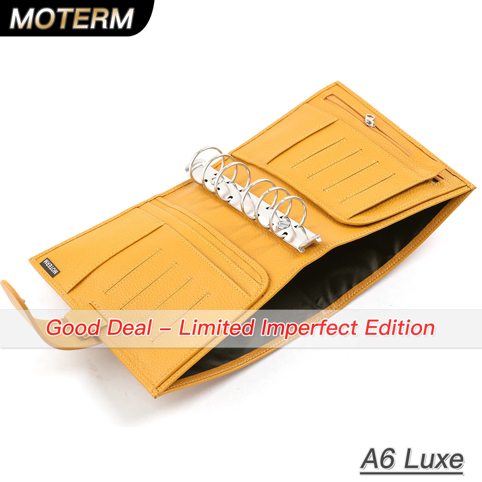 Limited Imperfect Moterm A6 Size Luxe 2.0 Rings Planner with 30 MM Rings Binder Genuine Leather Notebook Diary Agenda Organizer