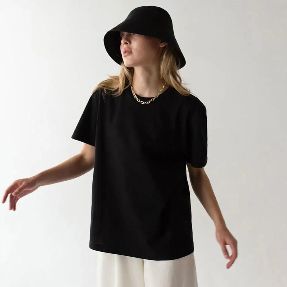 

Women's Casual Cotton ort Sve T-irt Comfortable Home Wear Loose Fit Abstract Pattern Sweatirt Spring Season