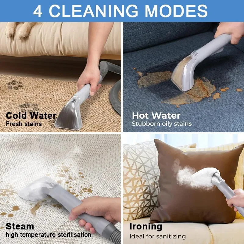 Spray Steam and Water  Handheld Corded Spot Wet and Dry Fabric Carpet Sofa Cleaning Machine Carpet Fabric Spot Vacuum Cleaner