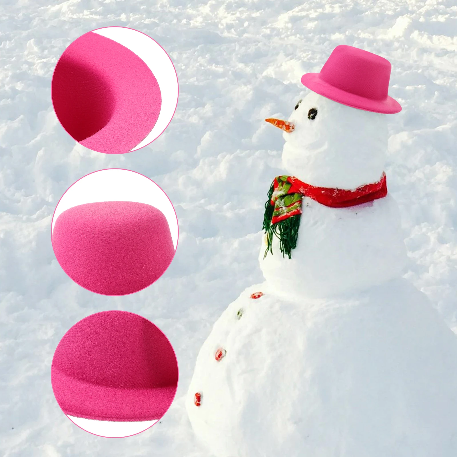 

4 Pcs Mini Hat Formal Hats Crafts Tiny Miniature Diy Photo Prop Snowman Decorations Small