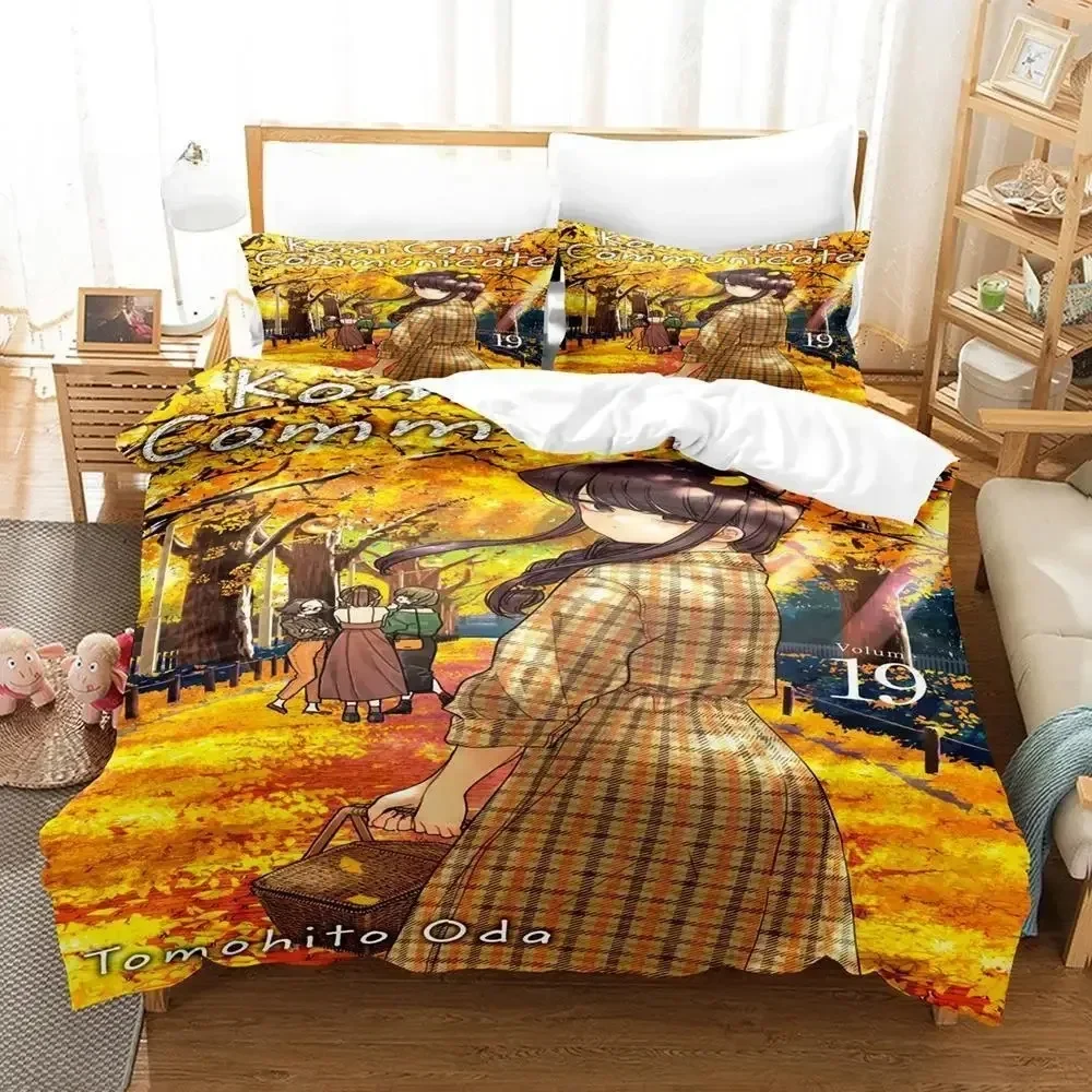 

New Komi Cant Communicate Comfortable Duvet Quilt Cover Pillowcase Bedding Set Children Bedroom Decoration Home Textile