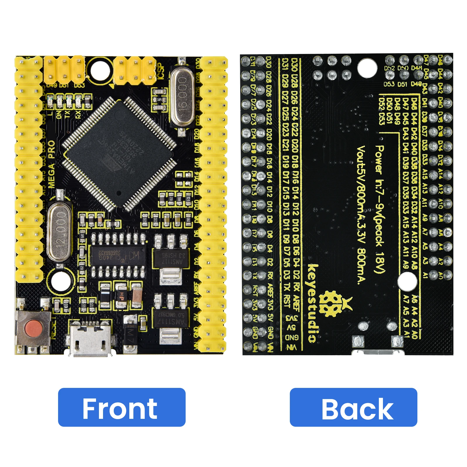Keyestudio MEGA 2560 PRO Development Board ATMEGA2560-16AU CH340 Board+USB Cable For Arduino IDE Programming