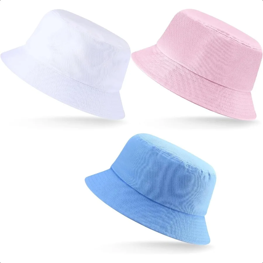 

3 Pcs XXL Bucket Hat for Man Woman Large Oversize Summer Beach Cotton Hats for Fisherman