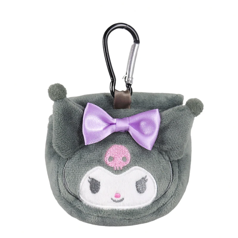 Sanrioed Cinnamoroll portfel pluszowa portmonetka torba na karty moja melodia Kuromi Plushies brelok Mini małe torby prezent dla przyjaciela